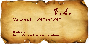 Venczel László névjegykártya