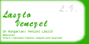 laszlo venczel business card