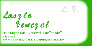 laszlo venczel business card